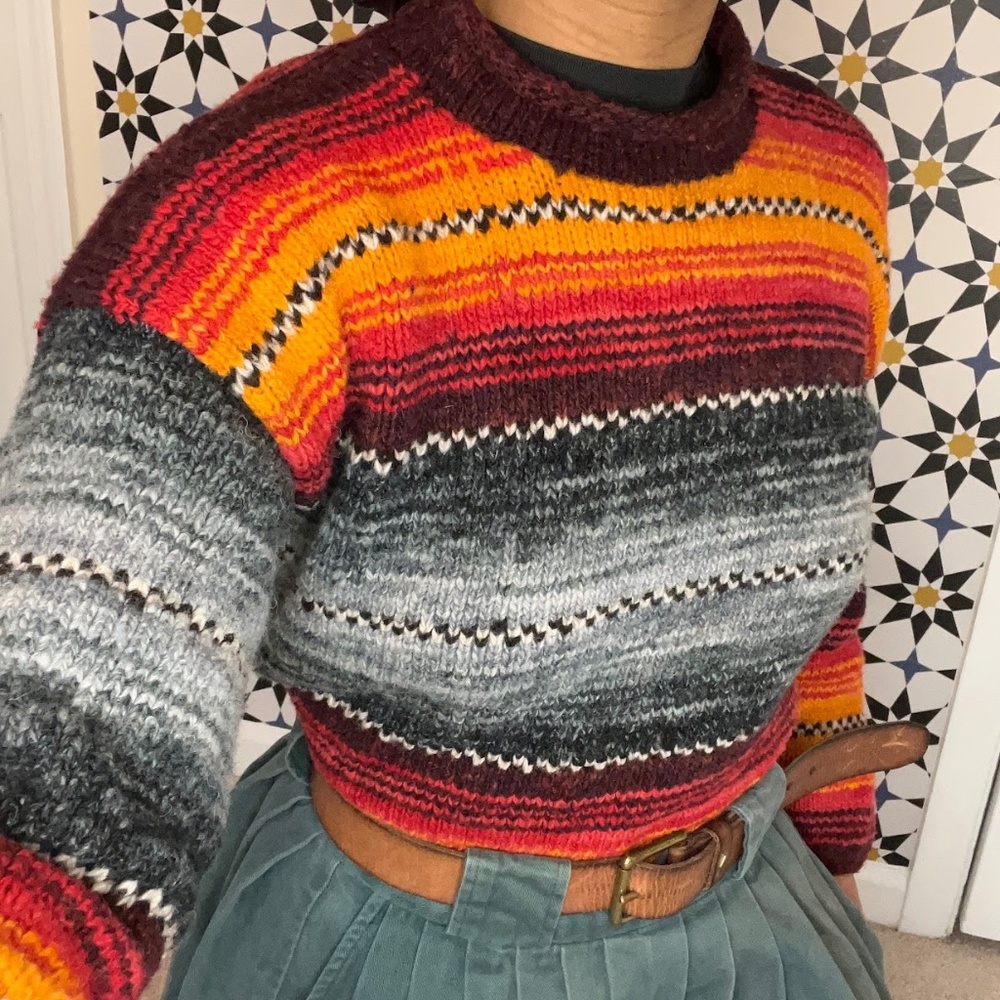 Vintage Sunrise Knit Sweater